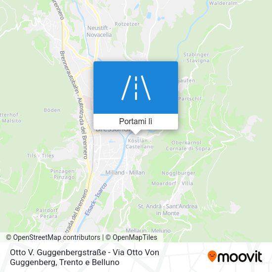 Mappa Otto V. Guggenbergstraße - Via Otto Von Guggenberg