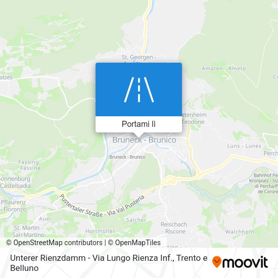 Mappa Unterer Rienzdamm - Via Lungo Rienza Inf.
