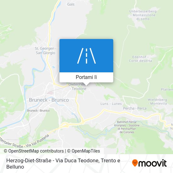 Mappa Herzog-Diet-Straße - Via Duca Teodone