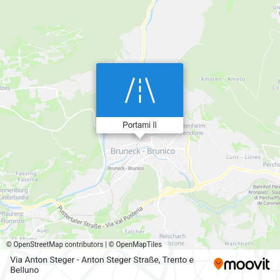 Mappa Via Anton Steger - Anton Steger Straße