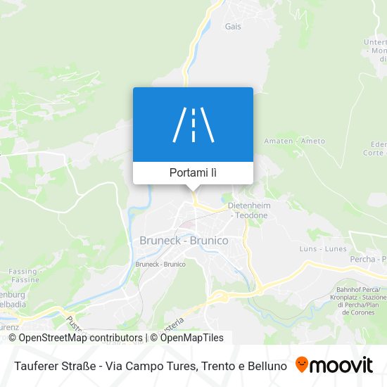 Mappa Tauferer Straße - Via Campo Tures