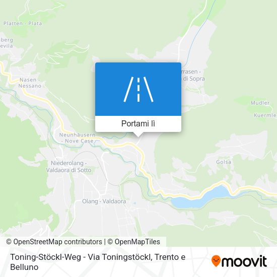 Mappa Toning-Stöckl-Weg - Via Toningstöckl