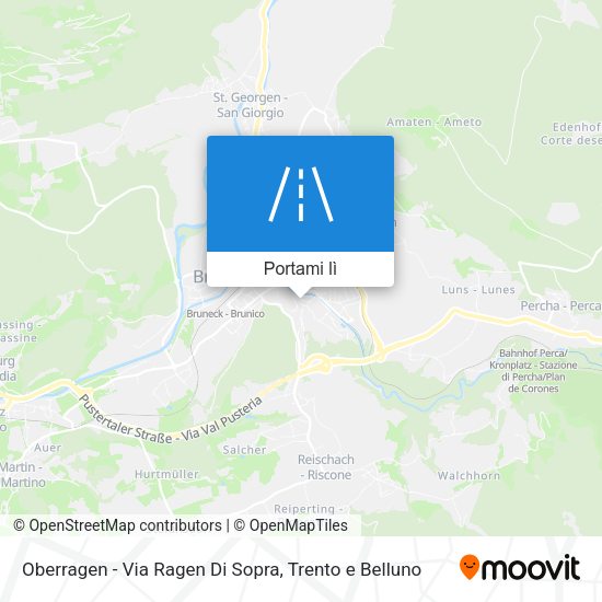 Mappa Oberragen - Via Ragen Di Sopra