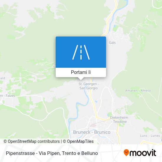 Mappa Pipenstrasse - Via Pipen