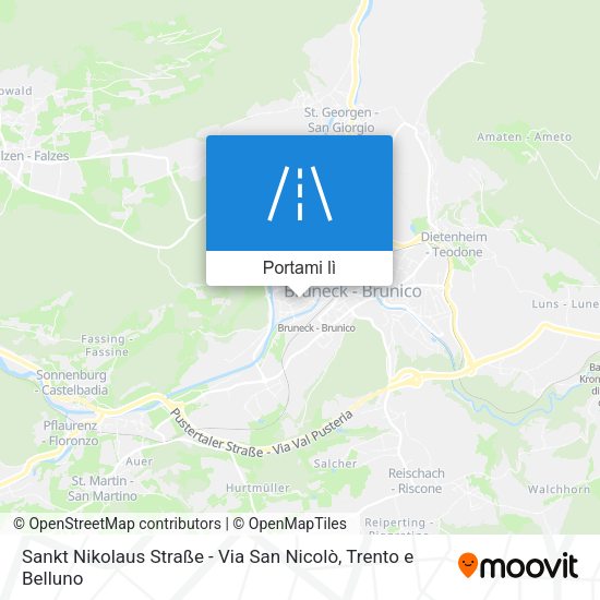 Mappa Sankt Nikolaus Straße - Via San Nicolò
