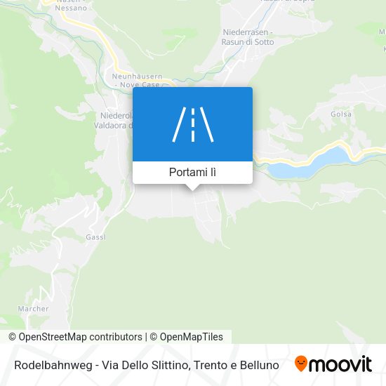 Mappa Rodelbahnweg - Via Dello Slittino