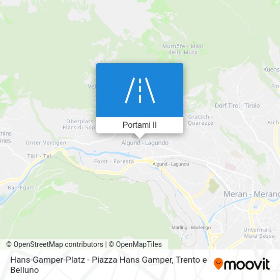 Mappa Hans-Gamper-Platz - Piazza Hans Gamper