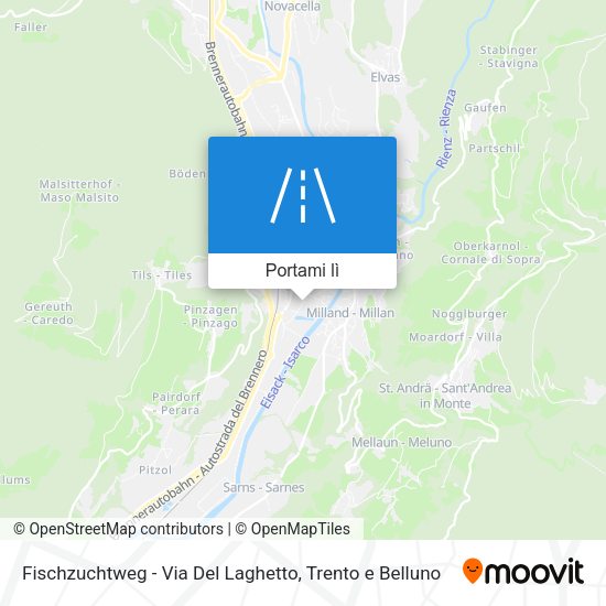 Mappa Fischzuchtweg - Via Del Laghetto