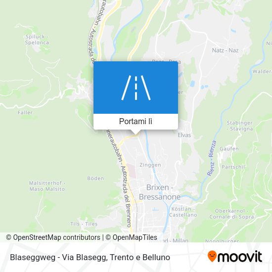 Mappa Blaseggweg - Via Blasegg