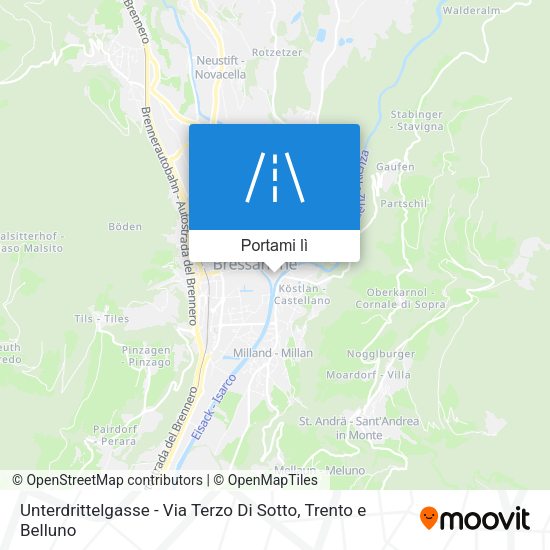 Mappa Unterdrittelgasse - Via Terzo Di Sotto