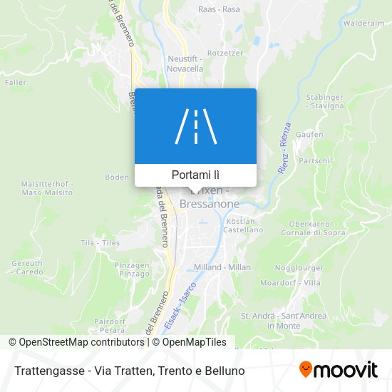 Mappa Trattengasse - Via Tratten