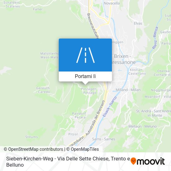Mappa Sieben-Kirchen-Weg - Via Delle Sette Chiese