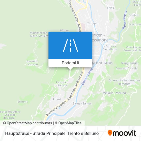 Mappa Hauptstraße - Strada Principale