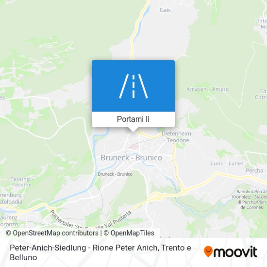 Mappa Peter-Anich-Siedlung - Rione Peter Anich
