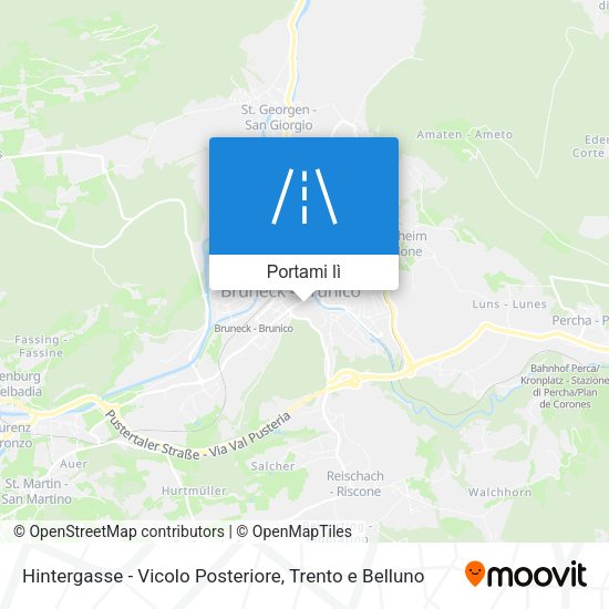 Mappa Hintergasse - Vicolo Posteriore