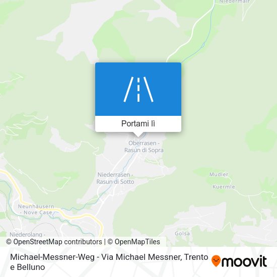 Mappa Michael-Messner-Weg - Via Michael Messner