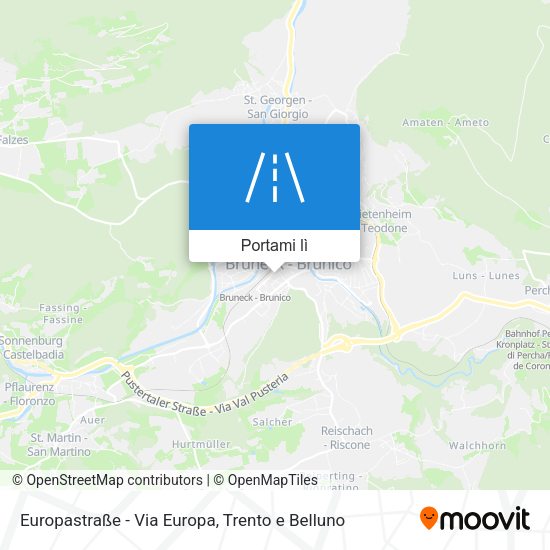 Mappa Europastraße - Via Europa
