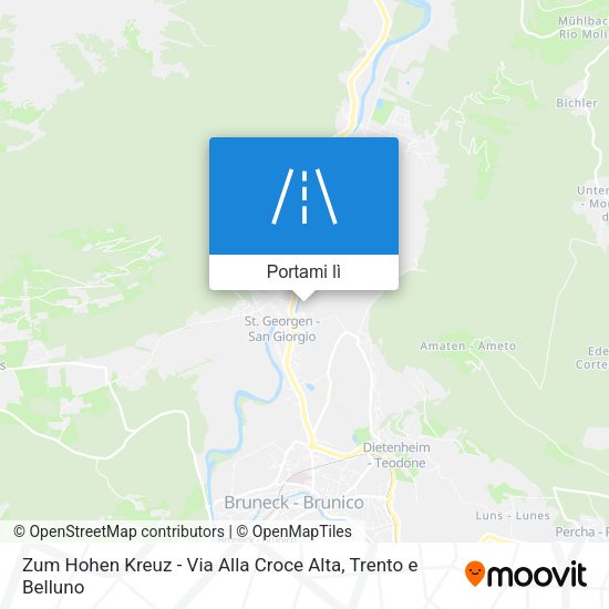 Mappa Zum Hohen Kreuz - Via Alla Croce Alta