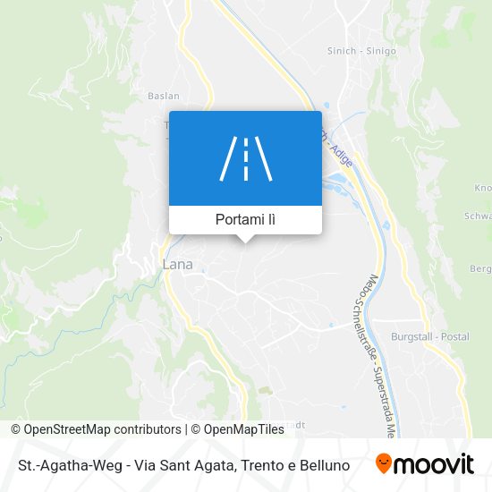 Mappa St.-Agatha-Weg - Via Sant Agata