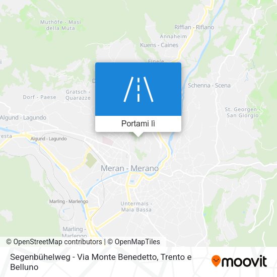Mappa Segenbühelweg - Via Monte Benedetto