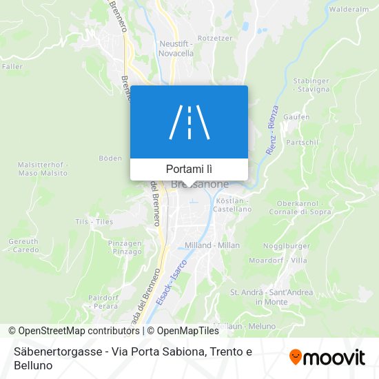 Mappa Säbenertorgasse - Via Porta Sabiona