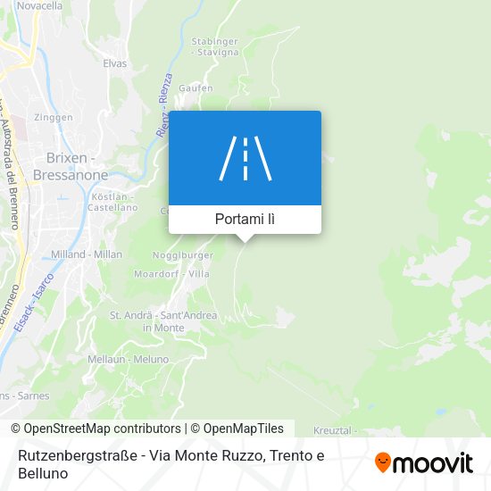 Mappa Rutzenbergstraße - Via Monte Ruzzo