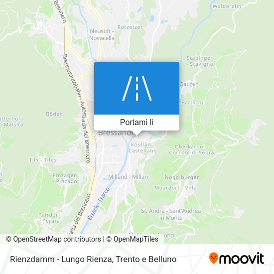 Mappa Rienzdamm - Lungo Rienza