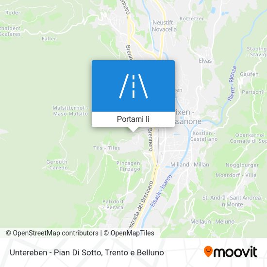 Mappa Untereben - Pian Di Sotto