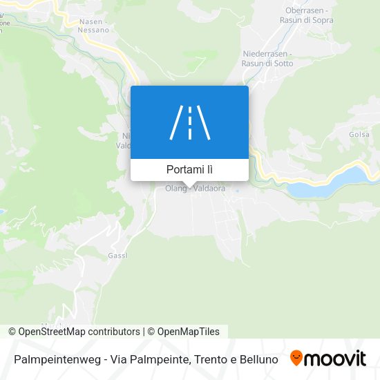Mappa Palmpeintenweg - Via Palmpeinte