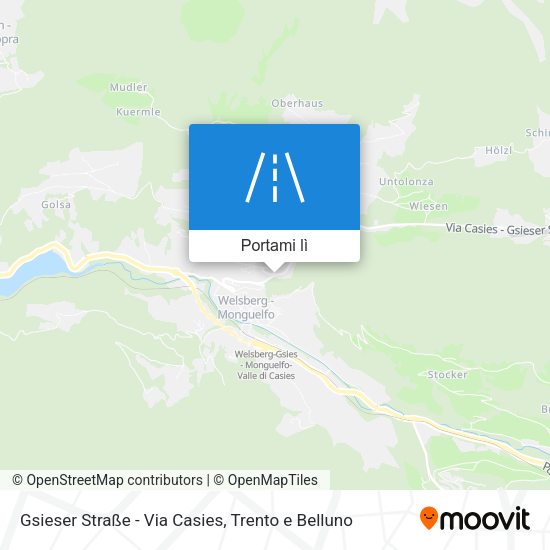 Mappa Gsieser Straße - Via Casies