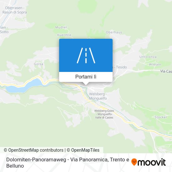 Mappa Dolomiten-Panoramaweg - Via Panoramica