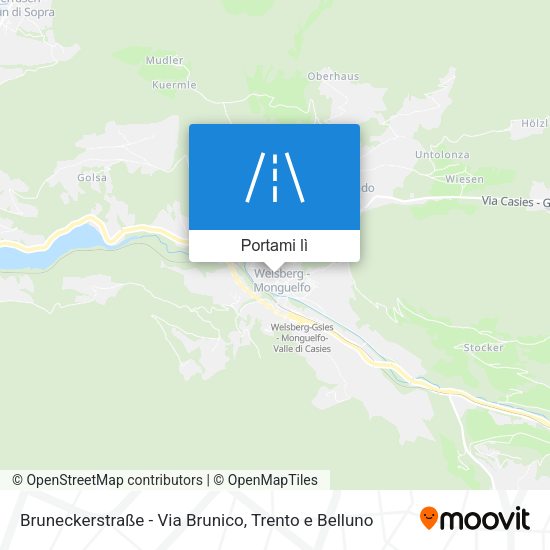 Mappa Bruneckerstraße - Via Brunico