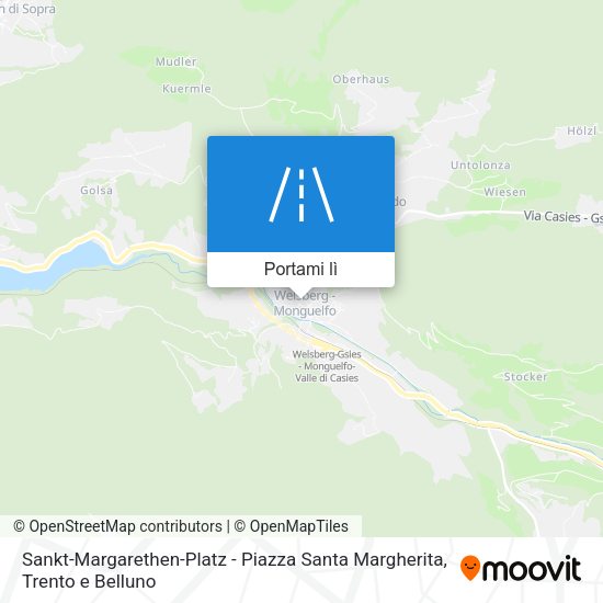 Mappa Sankt-Margarethen-Platz - Piazza Santa Margherita
