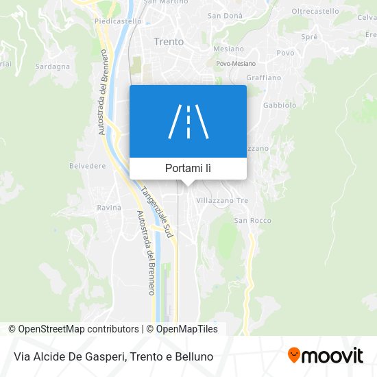 Mappa Via Alcide De Gasperi