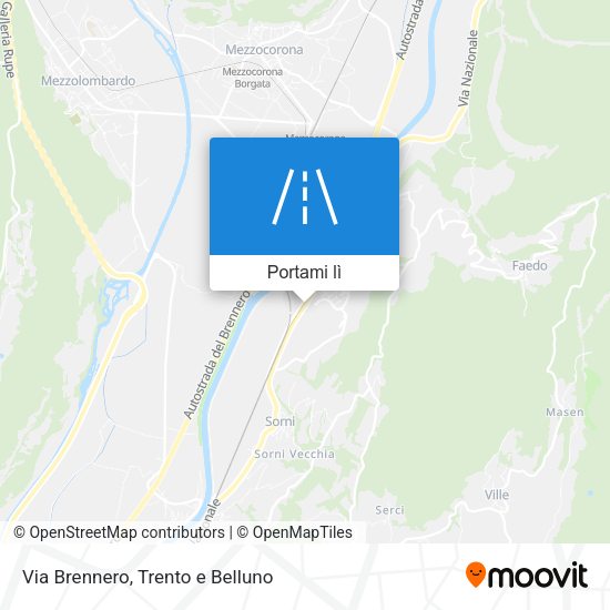 Mappa Via Brennero