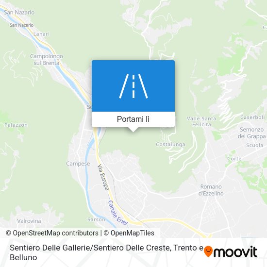Mappa Sentiero Delle Gallerie / Sentiero Delle Creste
