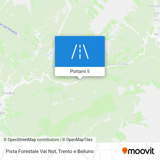 Mappa Pista Forestale Val Not