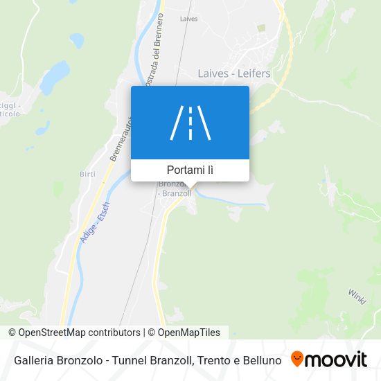 Mappa Galleria Bronzolo - Tunnel Branzoll