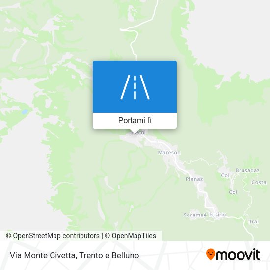 Mappa Via Monte Civetta