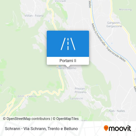 Mappa Schrann - Via Schrann