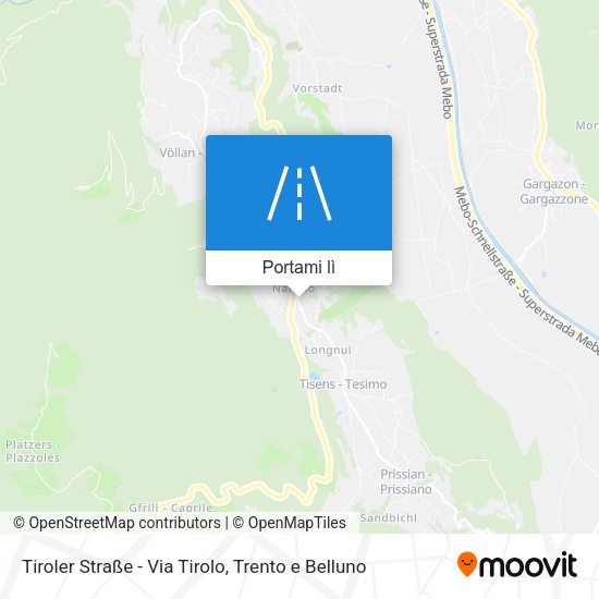 Mappa Tiroler Straße - Via Tirolo