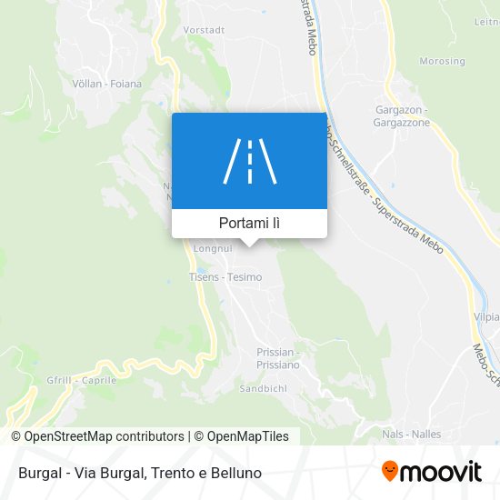 Mappa Burgal - Via Burgal