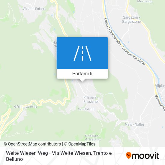 Mappa Weite Wiesen Weg - Via Weite Wiesen