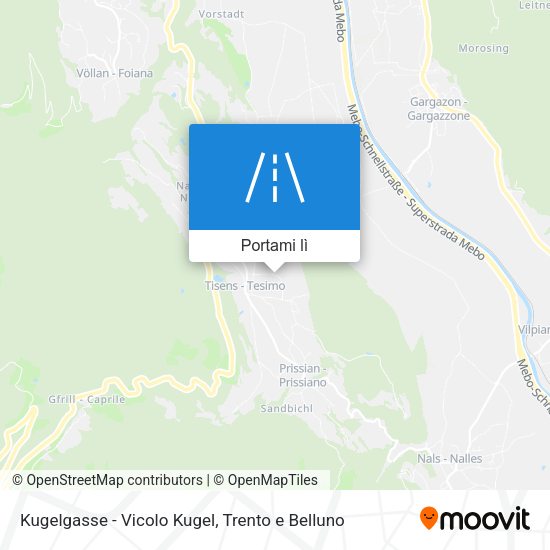Mappa Kugelgasse - Vicolo Kugel