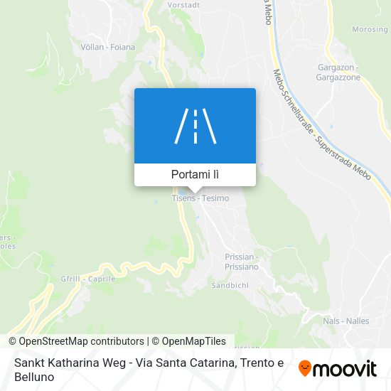Mappa Sankt Katharina Weg - Via Santa Catarina