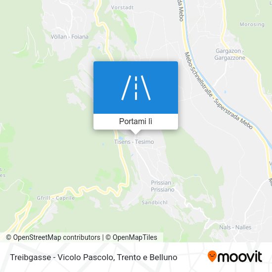 Mappa Treibgasse - Vicolo Pascolo