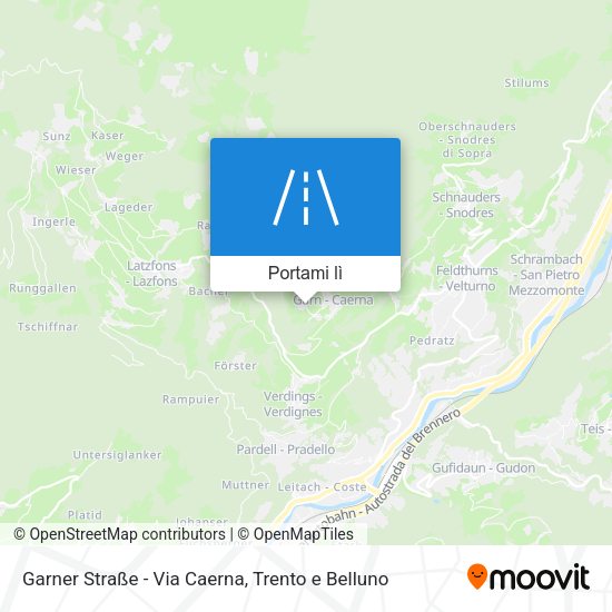 Mappa Garner Straße - Via Caerna