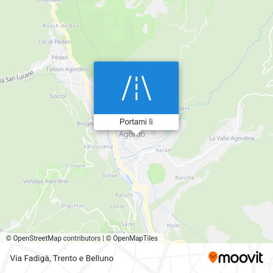 Mappa Via Fadigà