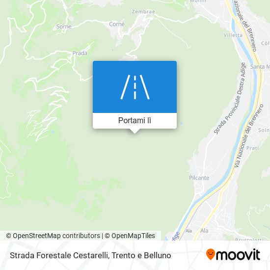 Mappa Strada Forestale Cestarelli
