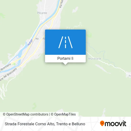 Mappa Strada Forestale Corno Alto
